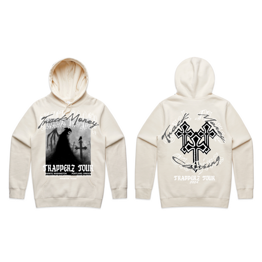 "TRAPPERZ TOUR" Cream Heavyweight Hoodie