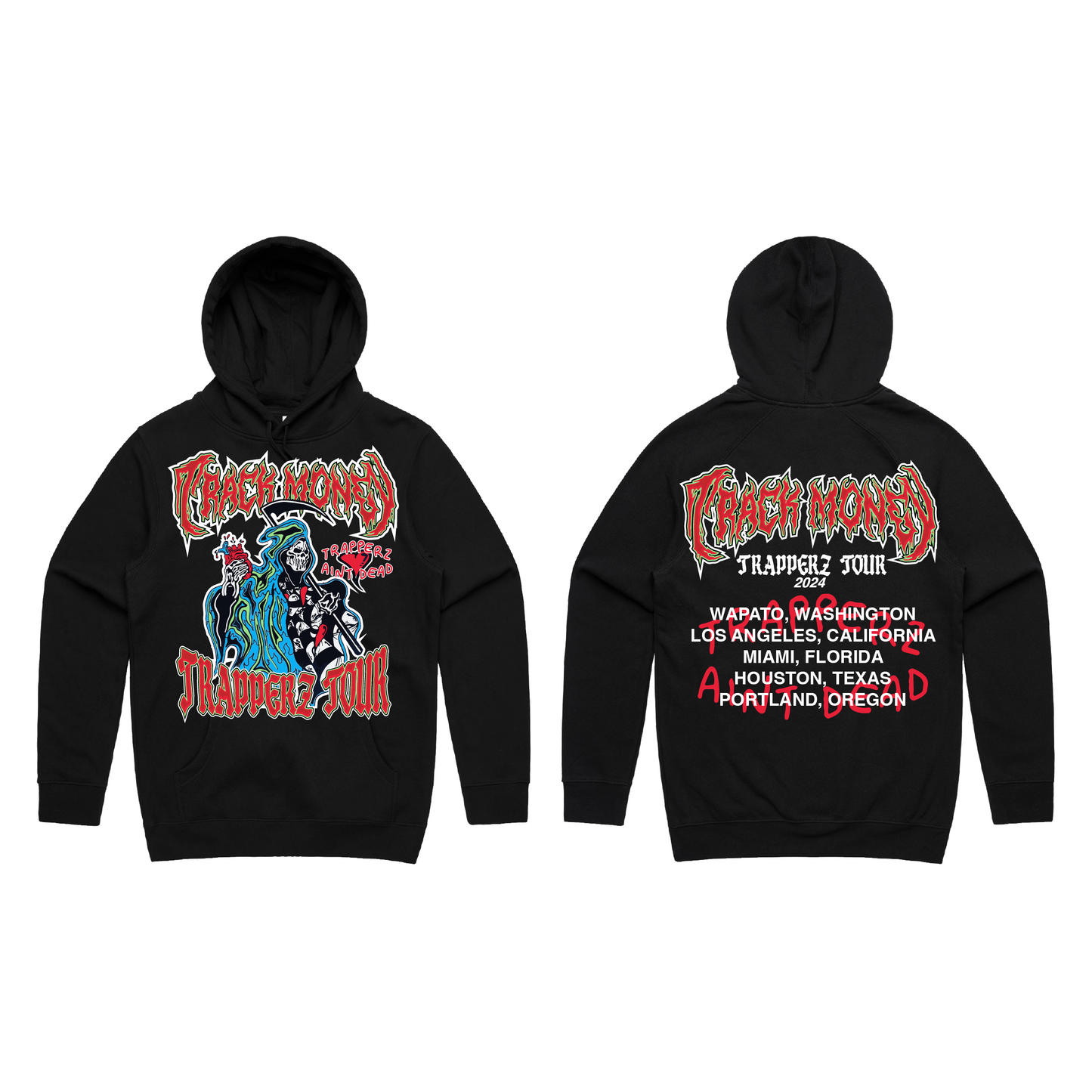 "Track Money Reaper" Black Heavyweight Hoodie